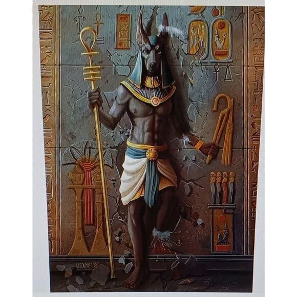 5D Diamond Painting Kit Anubis Egyptian God Round Full Drill 30cm x 40cm NEW - Picture 1 of 2